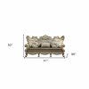Homeroots 41 x 96 x 50 in. Upholstery Wood Leg & Trim Sofa with 7 Pillows Fabric & Champagne 348222